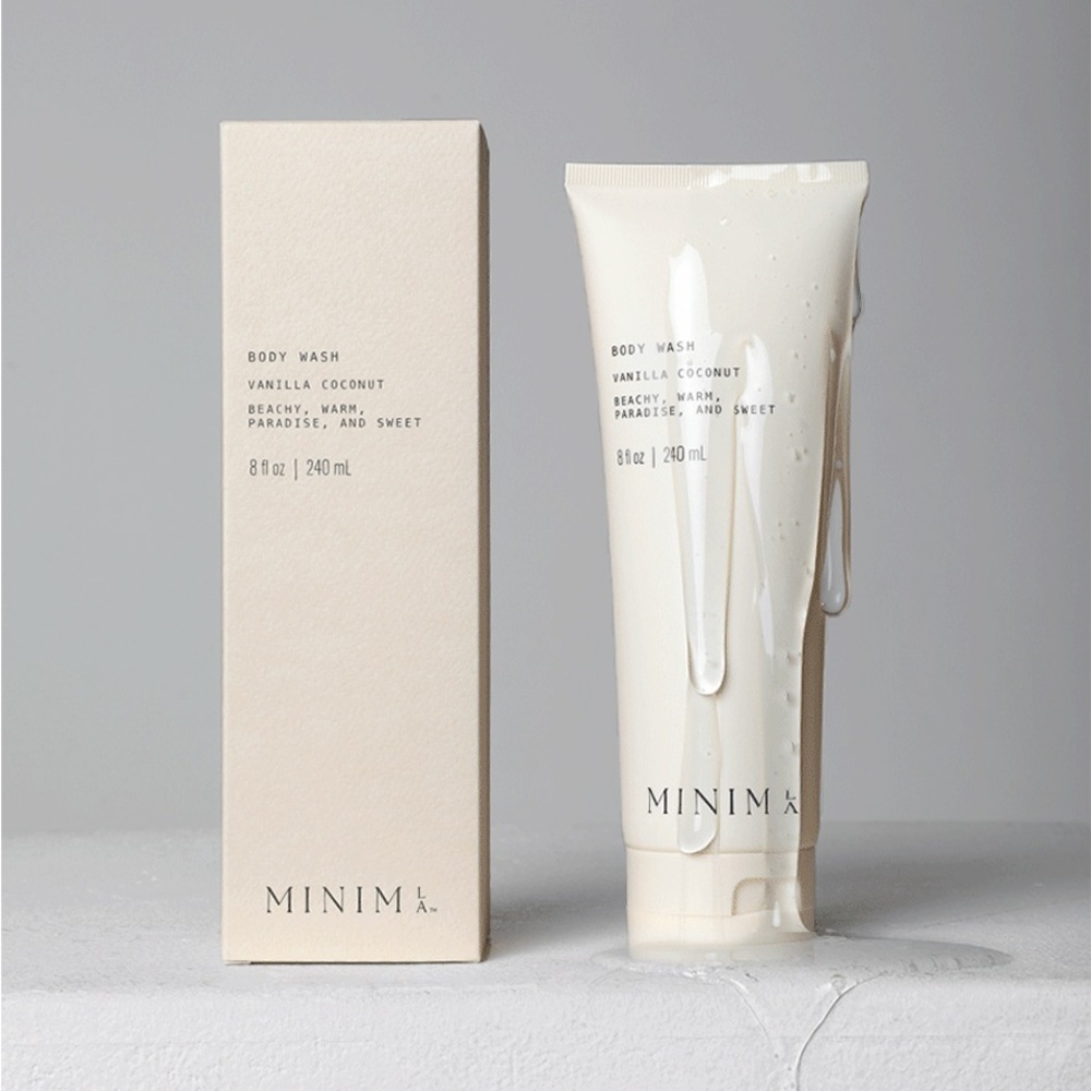 Minim‎ LA Vanilla Coconut Scent Body Wash Hydrating Cleanser 8oz New